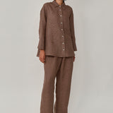 Friday Linen Shirt in Walnut