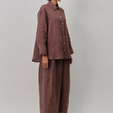 Friday Linen Shirt in Plum