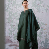 Eternal Ramie Selendang in Emerald Green