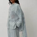 Vita Linen Shirt in Powder Blue