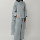 Salon Linen Pants in Powder Blue