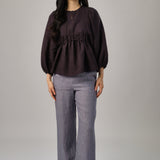 Avenue Linen Pants in Steel Blue