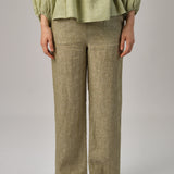 Avenue Linen Pants in Pistachio