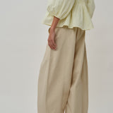 Utility Twill Barrel Pants in Beige