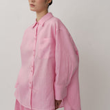 Vita Linen Shirt in Flamingo
