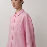 Vita Linen Shirt in Flamingo