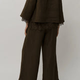 Salon Linen Pants in Truffle