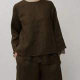 Salon Linen Pants in Truffle