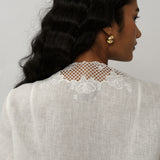 Thalia 2-Piece Linen Blouse in Porcelain