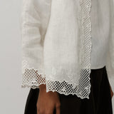 Thalia 2-Piece Linen Blouse in Porcelain