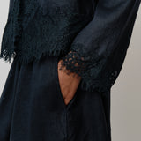 Colette 2-Piece Linen Blouse in Maritime