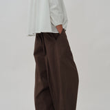 Utility Twill Barrel Pants in Truffle