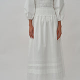 Escapade Pleated Skirt in White