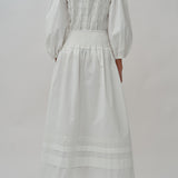Escapade Pleated Skirt in White