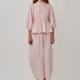 Claudia Poplin Blouse in Pink