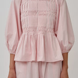 Claudia Poplin Blouse in Pink