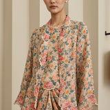 Viola Ramie Kebaya Set in Peach