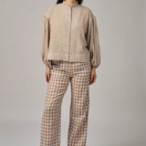 Avenue Pants in Brown Gingham