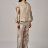 Avenue Pants in Brown Gingham