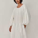 Solstice Linen Dress in White