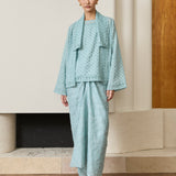 Amelie 2-Piece Ramie Kebaya Top in Dusty Blue
