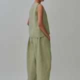 Midtown Linen Top in Melon
