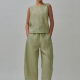 Midtown Linen Top in Melon