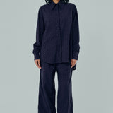 Friday Broderie Trousers in Navy