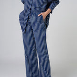 Brunch Pants in Navy Stripe