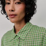 Great Linen Shirt in Lime Gingham