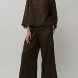 Salon Linen Pants in Truffle